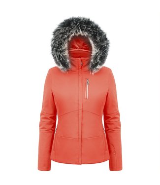 Poivre Blanc Stretch Womens Ski Jacket in Dove Brown