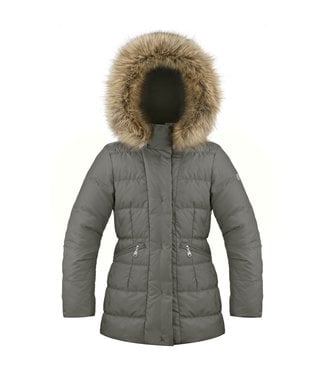 Poivre Blanc GIRL'S DOWN JACKET KHAKI GRAY