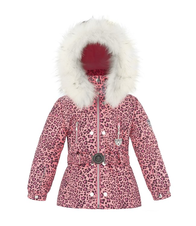 Poivre Blanc SKIJACKE FÜR KLEINE MÄDCHEN - PUNCHPINK LEOPARD