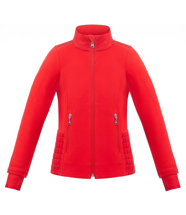 Poivre Blanc GIRL'S SKI HYBRID FLEECE JACKET SCARLET RED