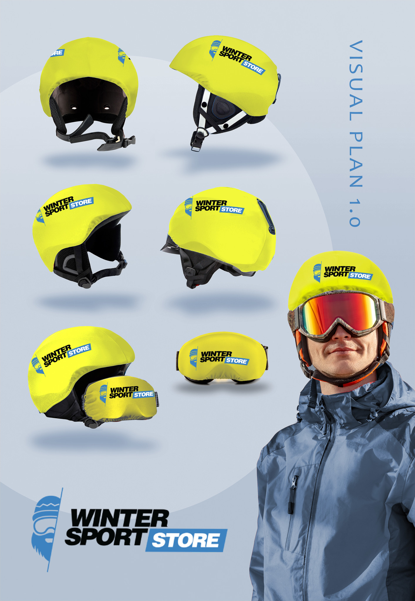 Eigen ontwerp cover met logo crest (Universele maat) - Wintersport-Store.com