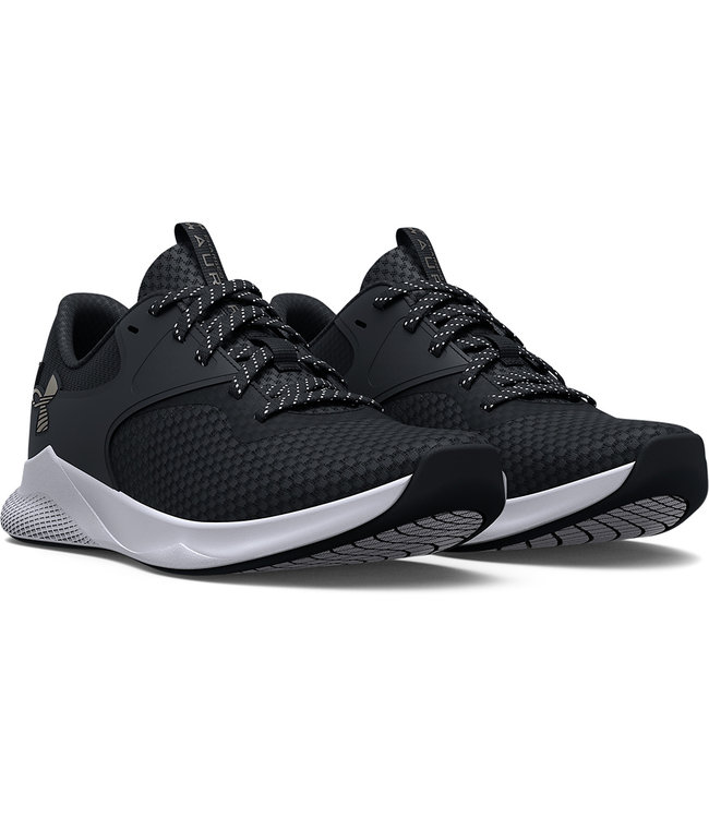 Under Armour UA W Charged Aurora 2-Schwarz / Schwarz / Metallic Warm Silver