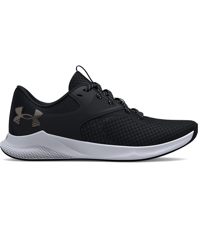 Under Armour UA W Charged Aurora 2-Schwarz / Schwarz / Metallic Warm Silver