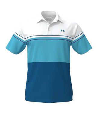 Under Armour Polo UA Playoff 2.0-Blanco / Azul ópalo / Negro