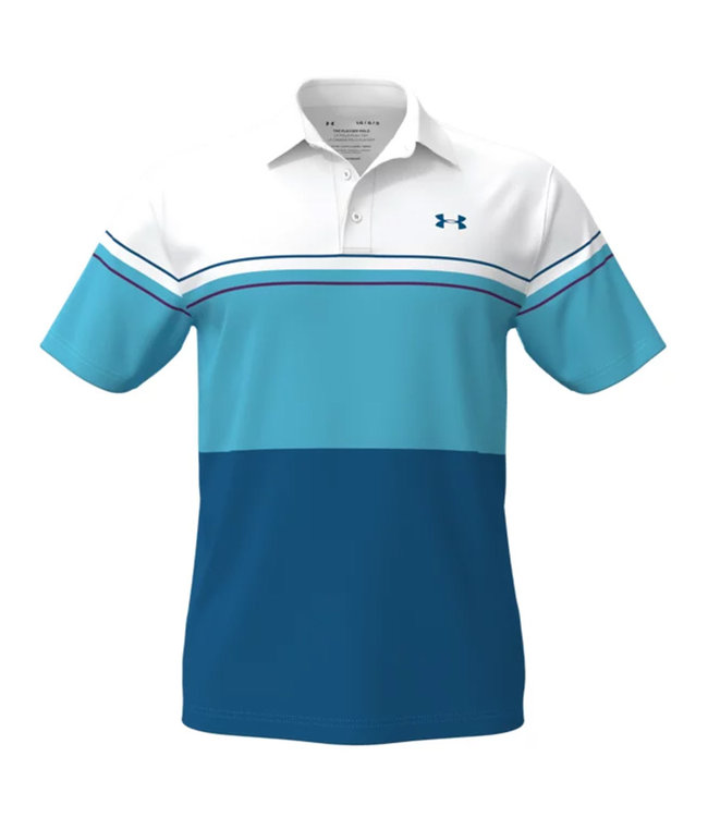 Under Armour Polo UA Playoff 2.0-Blanc / Bleu Opale / Noir