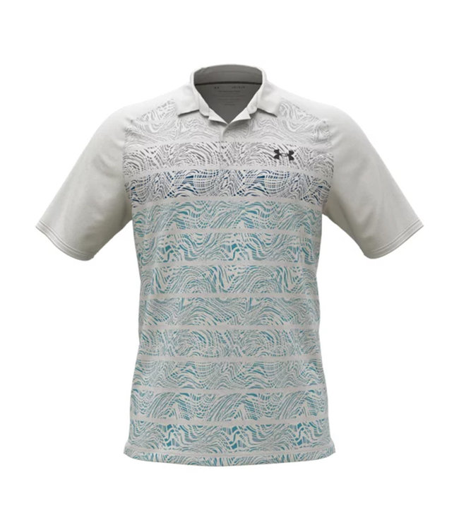 Under Armour UA Iso-Chill Psych Stripe P-Wit / Fresco Blauw / Jet Grijs