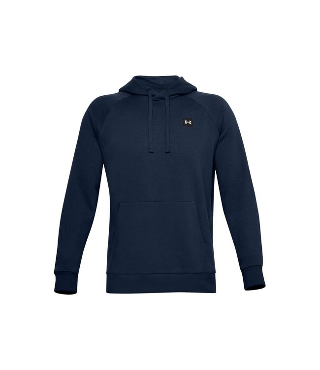 Under Armour UA Rival Fleece Hoodie-Academy // Onyxweiß