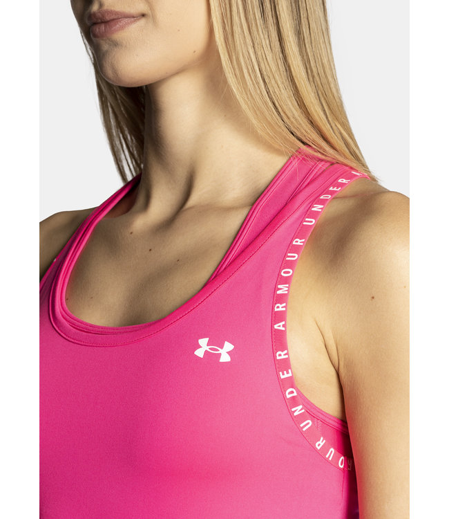 Under Armour UA Knockout Tank-Electro Roze / Electro Roze / Wit