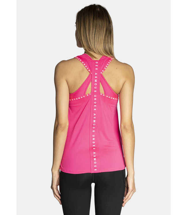 Under Armour UA Knockout Tank-Electro Roze / Electro Roze / Wit