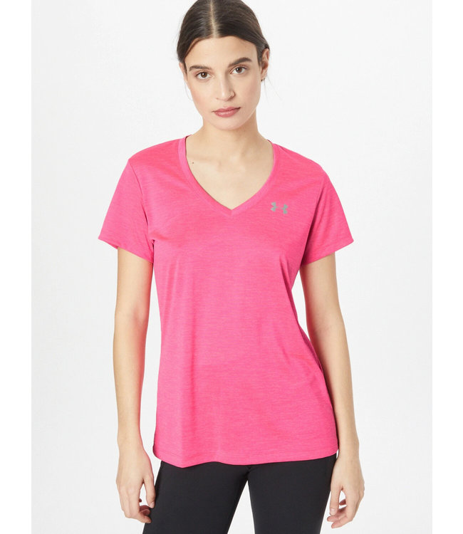 Under Armour Tech SSV - Twist-Electro-Pink / Halo-Grau / Metallic-Silber