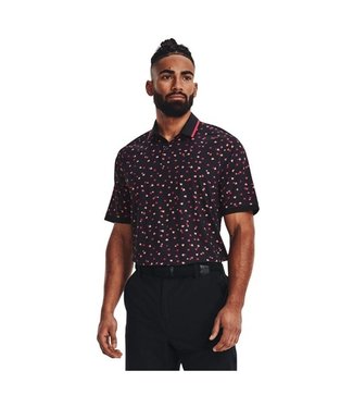 Under Armour UA Iso-Chill Floral Polo-Black / Electric Tangerine / Halo Grey