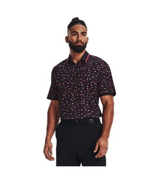 Under Armour UA Iso-Chill Floral Polo-Schwarz / Electric Tangerine / Halo Grey