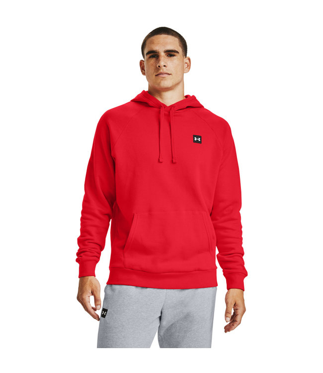 Under Armour UA Rival Fleece Hoodie-Red // Onyx White
