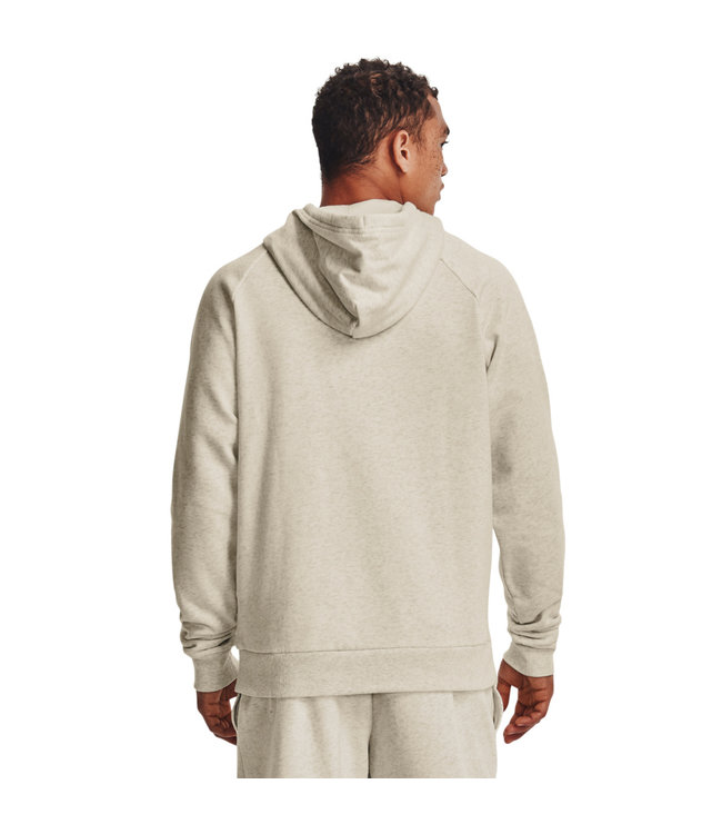 Under Armour UA Rival Fleece Hoodie-Stone // Onyxweiß