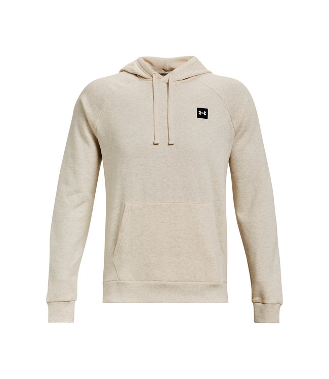 Under Armour UA Rival Fleece Hoodie-Stone // Onyxweiß