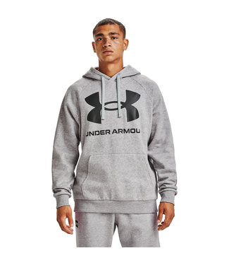 Under Armour UA Rival Fleece Big Logo HD-Mod Gray Light Heather // Black