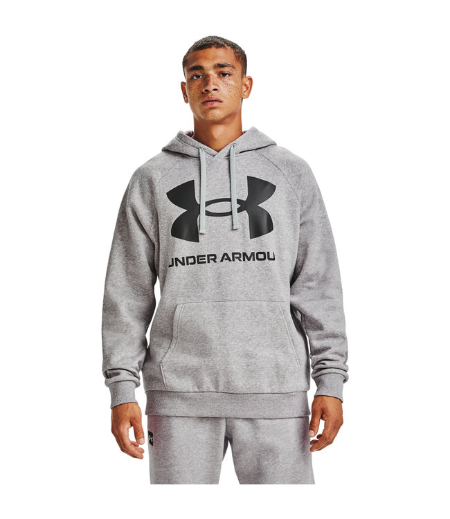 Under Armour UA Rival Fleece Big Logo HD-Mod Gray Light Heather /  / Black