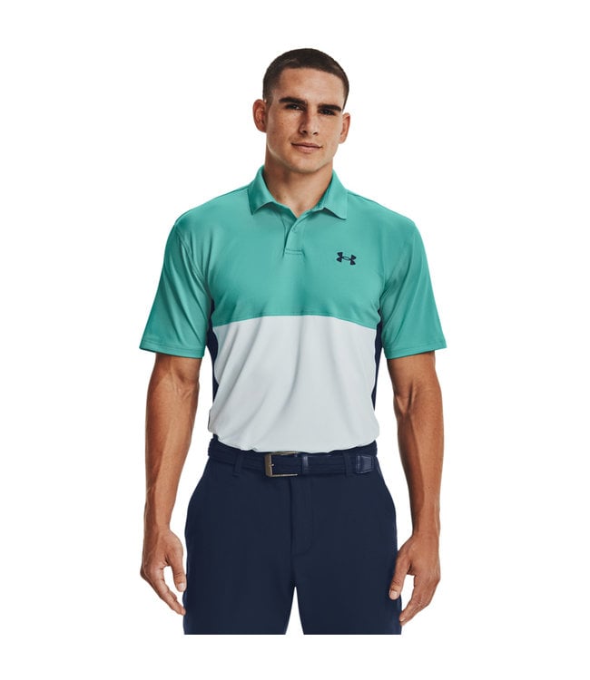 Under Armour UA Performance Blocked Polo-Neptune / Sea Mist / Academy