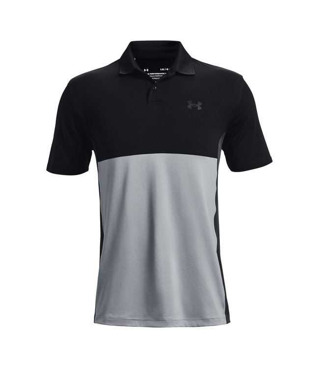 Under Armour Polo UA Performance Blocked - Noir / Acier / Gris Jet