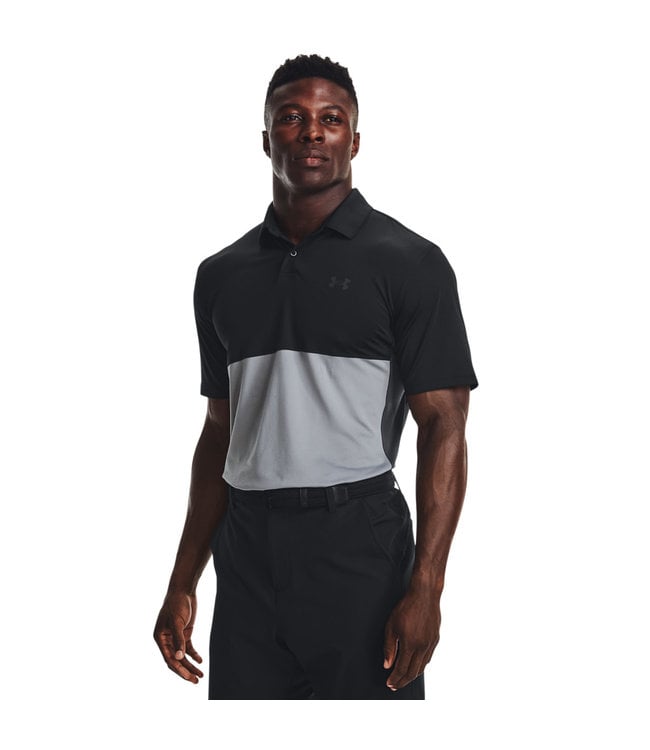 Under Armour Polo UA Performance Blocked - Noir / Acier / Gris Jet