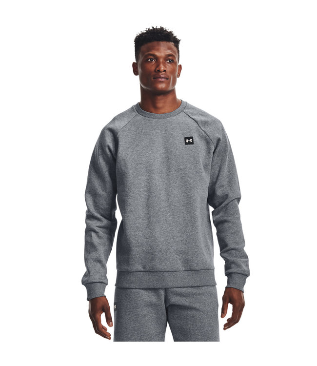 Under Armour UA Rival Fleece Crew-Pitch Grey Light Heather / / Blanc Onyx