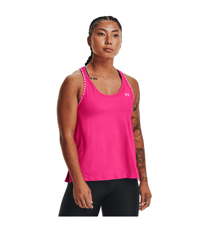 Under Armour UA Knockout Tank-Electro Roze / Electro Roze / Wit