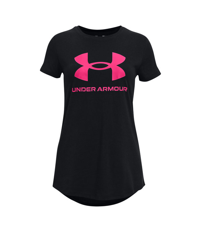 Under Armour Live Sportstyle Graphic SS-Schwarz / Top für Mädchen