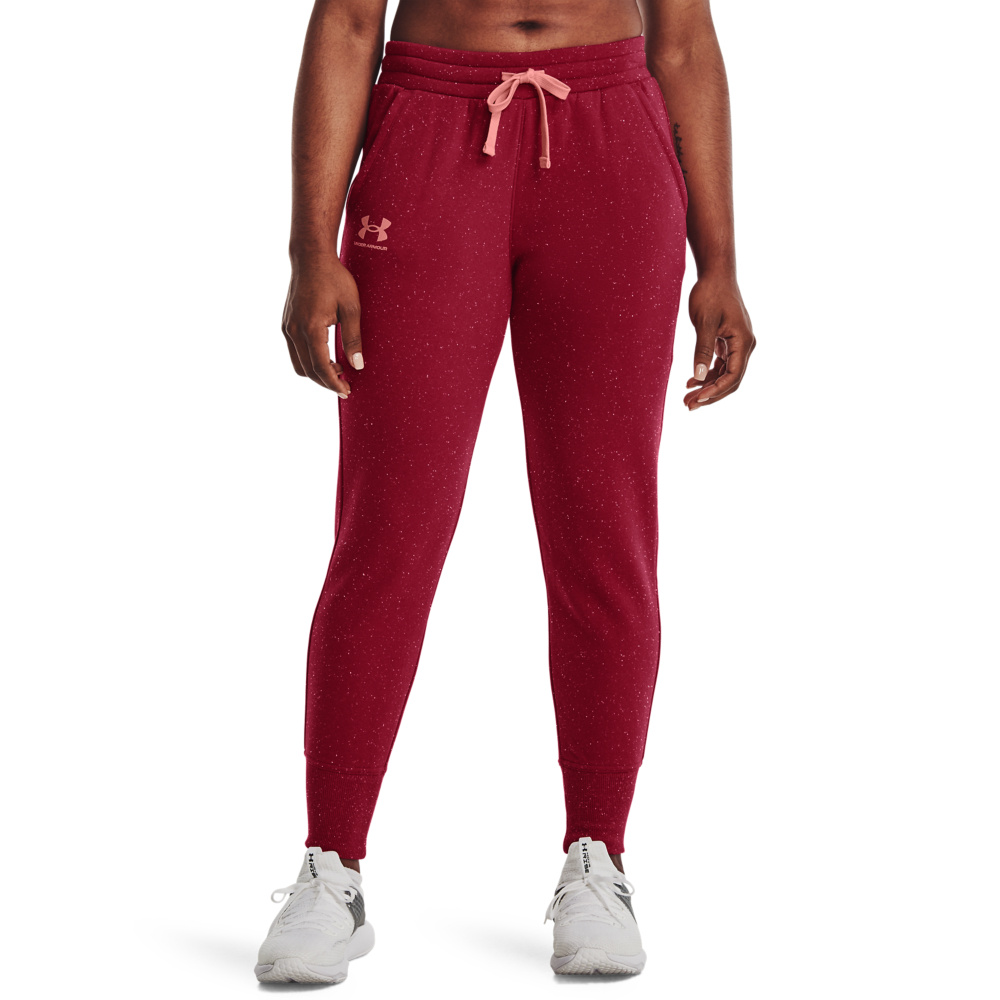 Under Armour Rival Fleece Joggers Black Rose Damesjoggingbroek Wintersport Store