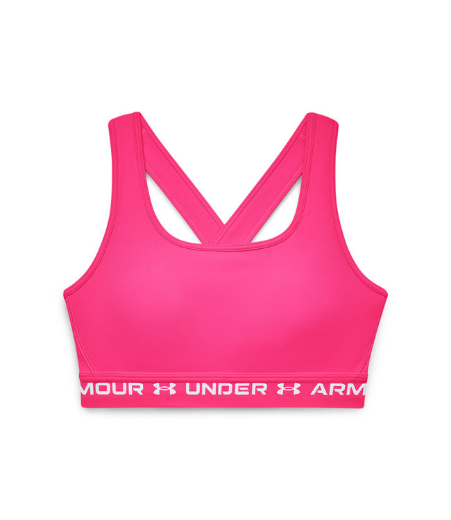 Under Armour UA Crossback Mid Bra-Electro Rose / Electro Rose / Blanc