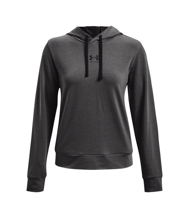 Under Armour Rival Terry Hoodie-Jet Gray / Mod Gray / Black