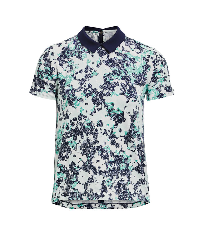 Under Armour Polo UA Zinger Rise SS-Azul marino medianoche/Neptuno/Plata metalizado