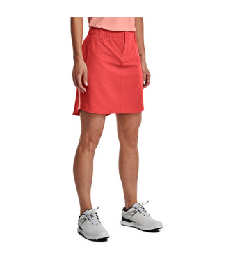 Under Armour UA Links Woven Skort-Vermillion / Pink Sands / Metallic Silver