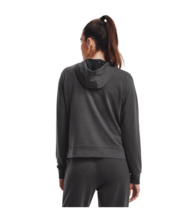 Under Armour Sweat à capuche Rival Terry FZ-Gris Jet / Gris Mod / Noir