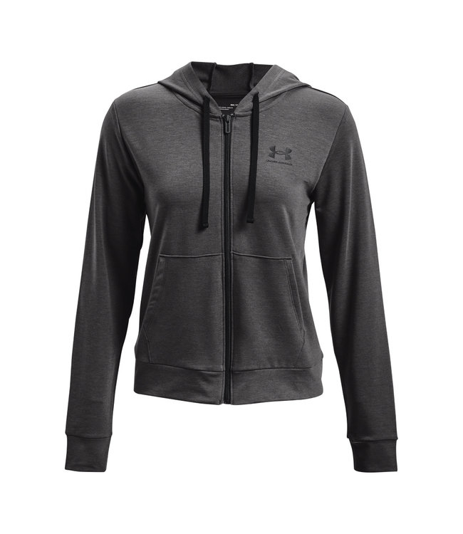 Under Armour Sudadera con capucha Rival Terry FZ-Jet Grey / Mod Grey / Black