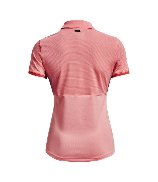 Under Armour Polo UA Zinger Point SS - Sable Rose / Vermillon / Argent Métallisé