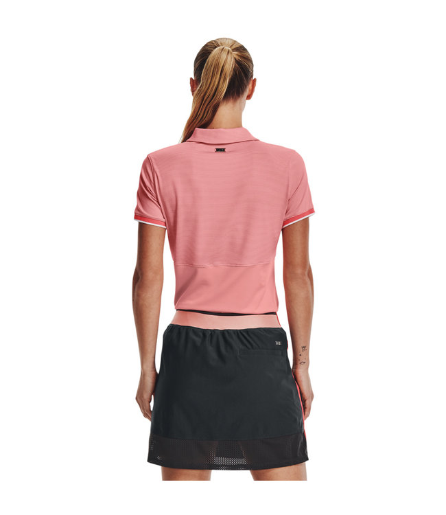 Under Armour UA Zinger Point SS Polo-roze zand / vermillion / metallic zilver