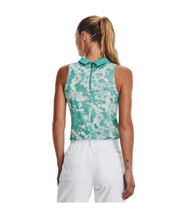 Under Armour UA Zinger Rise Slvls Polo-Neptune / / Metallic Zilver