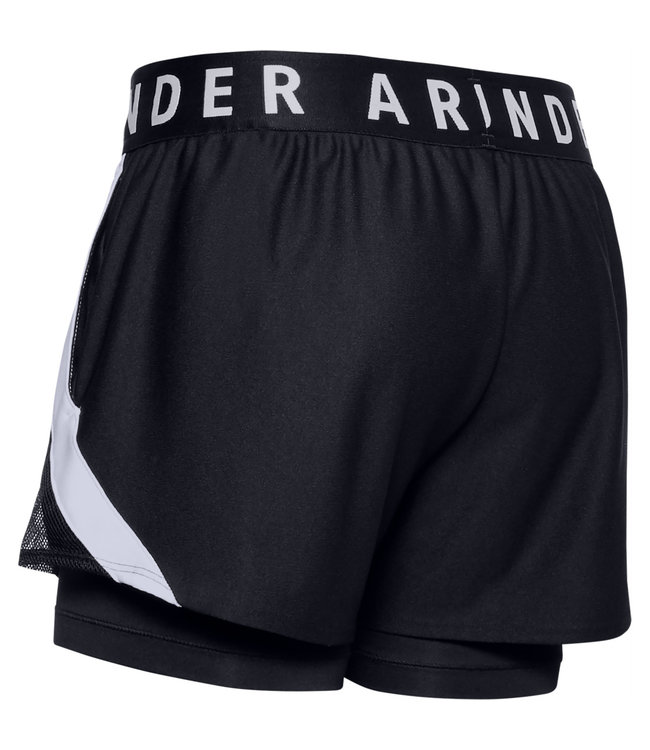 Under Armour Short Play Up 2-en-1 - Noir/Noir/Blanc