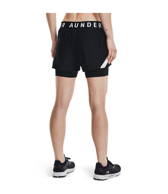 Under Armour Play Up 2-in-1 Shorts-Black/Black/White