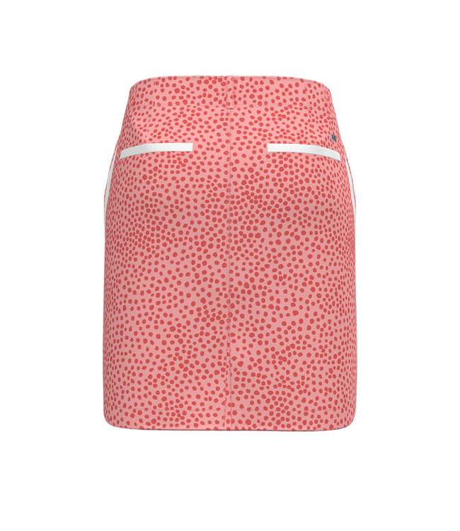 Under Armour Falda pantalón UA Links Woven Printed-Rosa arena/Vermillion/Plata metalizada