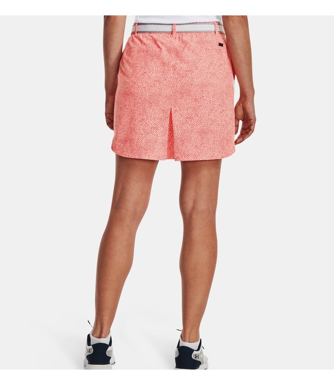 Under Armour Falda pantalón UA Links Woven Printed-Rosa arena/Vermillion/Plata metalizada