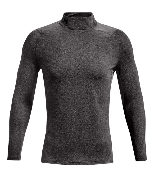 Under Armour UA CG Armour Fitted Mock-Charcoal Light Heather / / Zwart