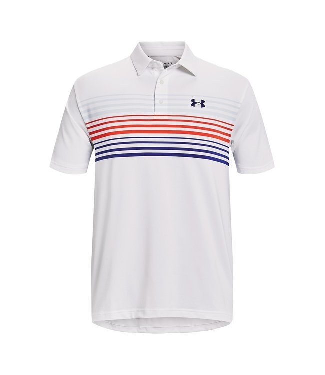 Under Armour UA Playoff Polo 2.0 - White / Oxford Blue / Bauhaus Blue