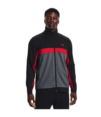 Under Armour Capa intermedia con cremallera completa UA Storm - Negro / Gris oscuro / Rojo radio