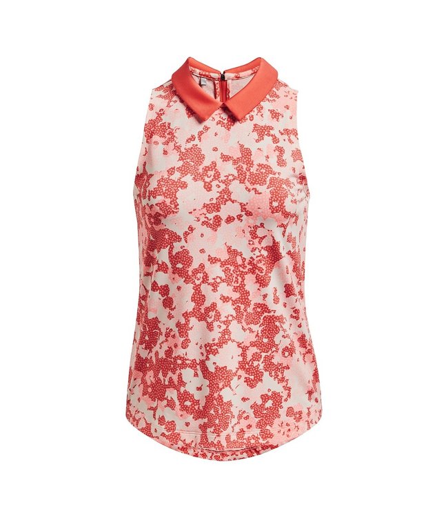 Under Armour Polo UA Zinger Rise Slvls-Vermillion // Plata metalizada