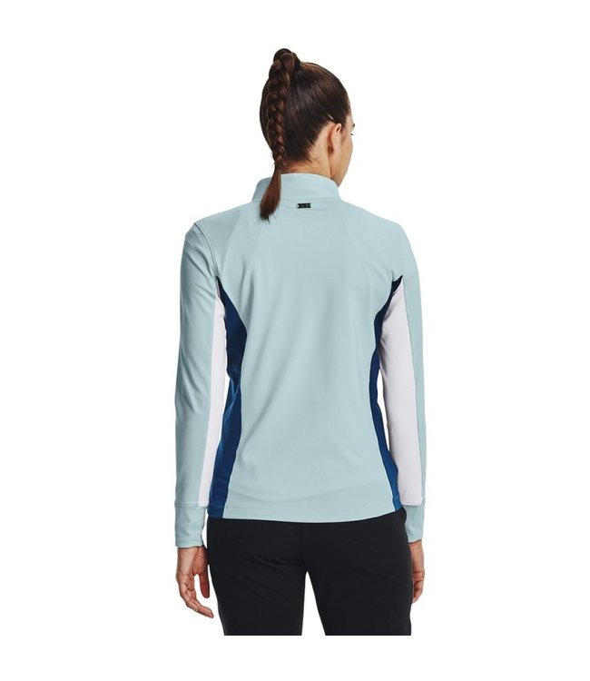 Under Armour UA Storm Midlayer 1/2 Zip - Fuse Teal / Weiß / Metallic-Silber