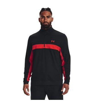 Under Armour UA Storm Couche Intermédiaire 1/2 Zip - Noir / Rouge Radio / Rouge Radio