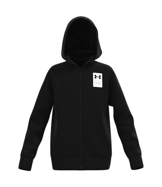 Under Armour Sudadera con capucha UA Rival Terry FZ-Negro // Blanco ónix