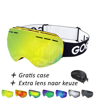 Goggle Lunettes de Ski et Snowboard Jaune