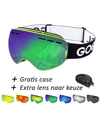 Goggle Gafas Esquí y Snowboard Verde